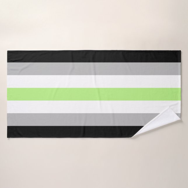 Bandera de orgullo Agender (Toalla de baño)