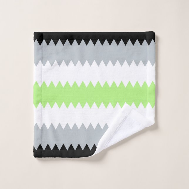 Bandera de Orgullo Agender Abstracta Groovy Boho Z (Toallita)