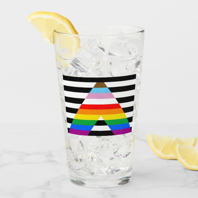 Bandera de orgullo aliada al progreso LGBTQ (Anverso (hielo))