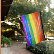 Bandera de Orgullo Arcoíris Pintada de Filadelfia