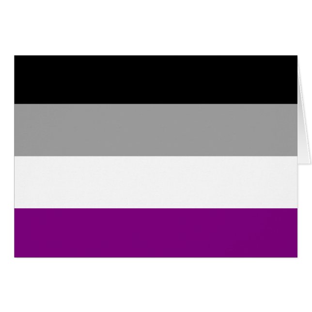 Bandera de Orgullo Asexual LGBTQ (Anverso (Horizontal))