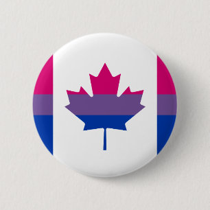 Bandera de orgullo canadiense bisexual Botón