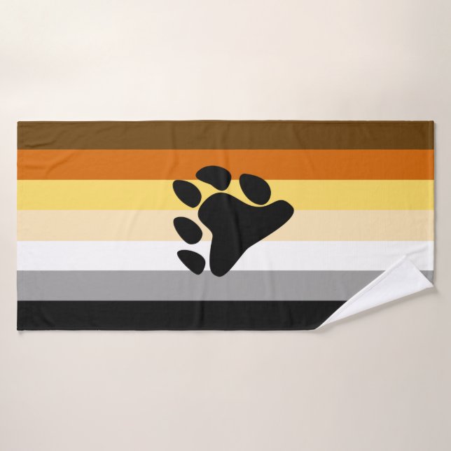 Bandera de Orgullo de Oso con Pata (Toalla de baño)