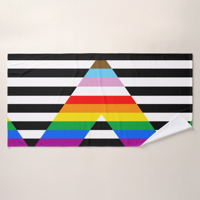 Bandera de orgullo de progreso de aliado (Toalla de baño)