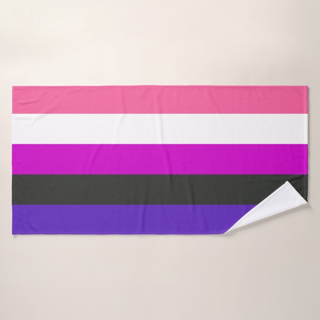 Bandera de orgullo genderfluid (Toalla de baño)