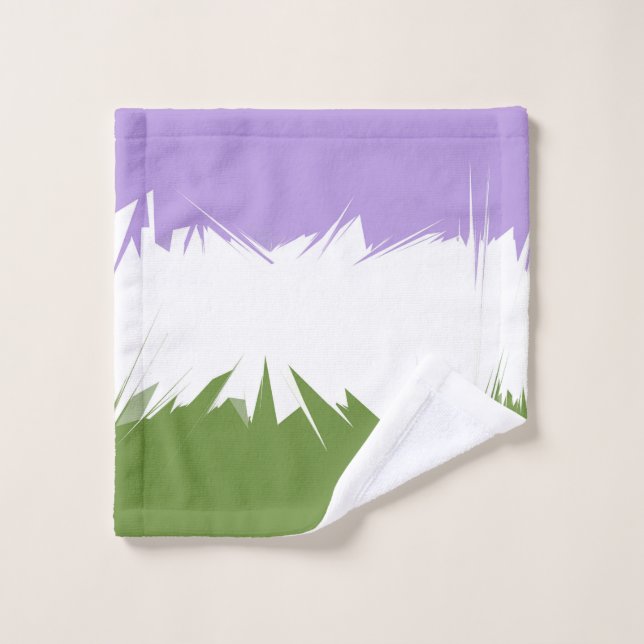 Bandera de Orgullo Genderqueer Abstracta con ZigZa (Toallita)