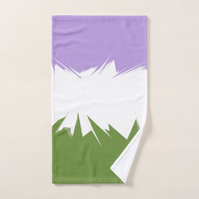 Bandera de Orgullo Genderqueer Abstracta con ZigZa (Toalla de mano)