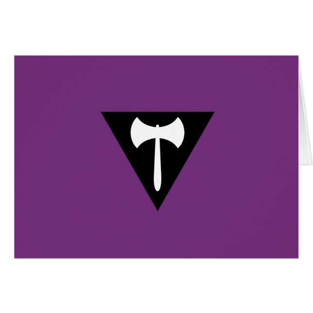Bandera de orgullo Labrys lésbica (Anverso (Horizontal))