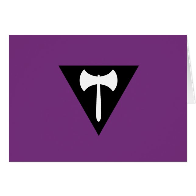 Bandera de orgullo Labrys lésbico (Anverso (Horizontal))
