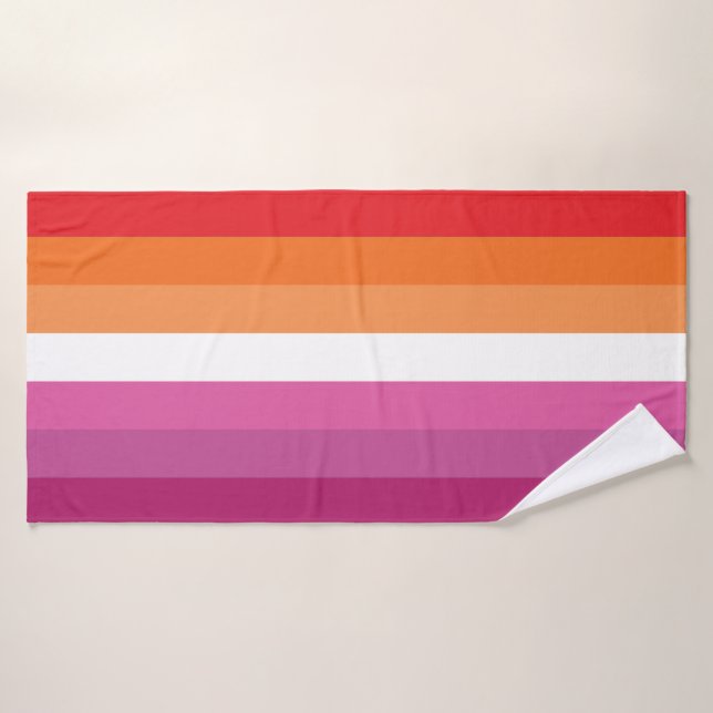 Bandera de Orgullo Lesbiano (Toalla de baño)