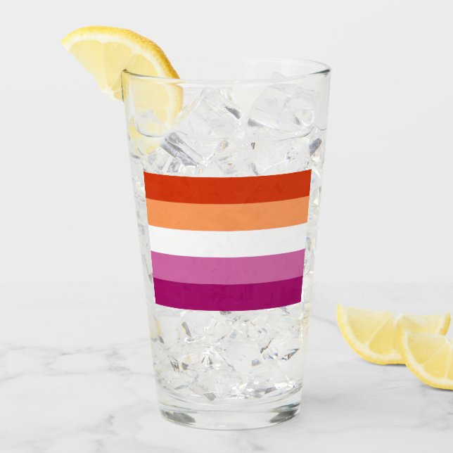 Bandera de Orgullo Lesbiano (5 Franjas) (Anverso (hielo))