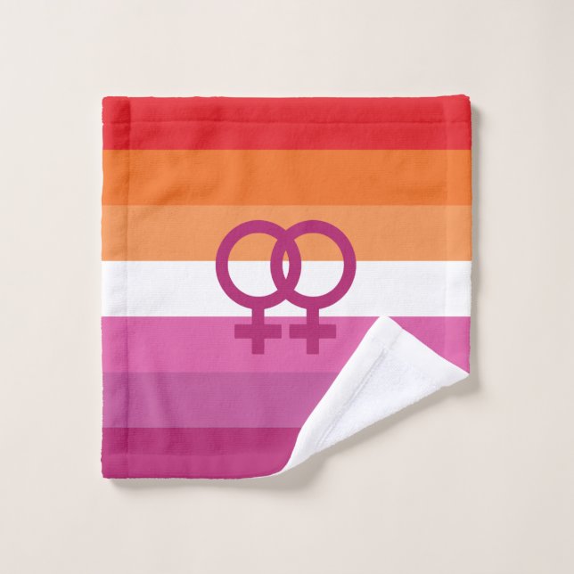 Bandera de orgullo lésbico WLW (Toallita)