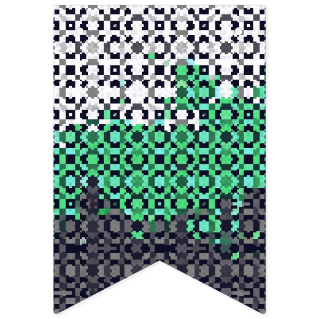 Bandera de orgullo Neutrois abstracta pixelada tri (Primera bandera)
