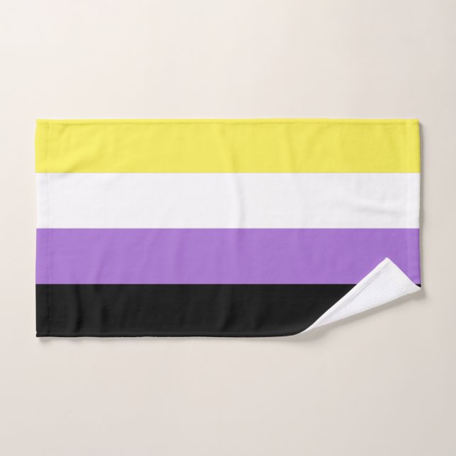 Bandera de orgullo no binario (Toalla de mano)