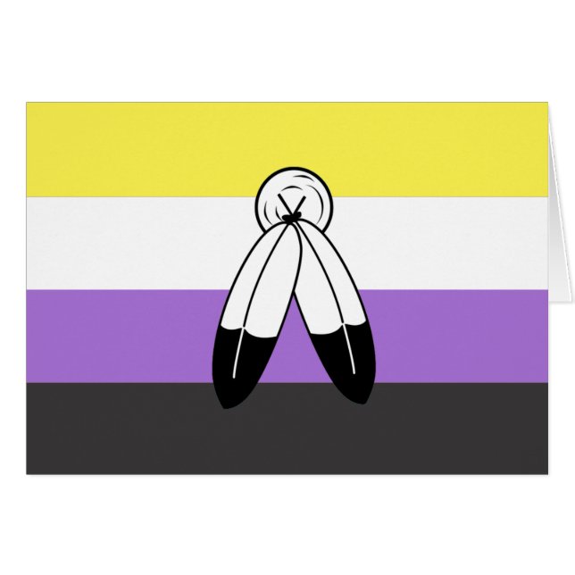 Bandera de orgullo no binario de dos espíritus (Anverso (Horizontal))