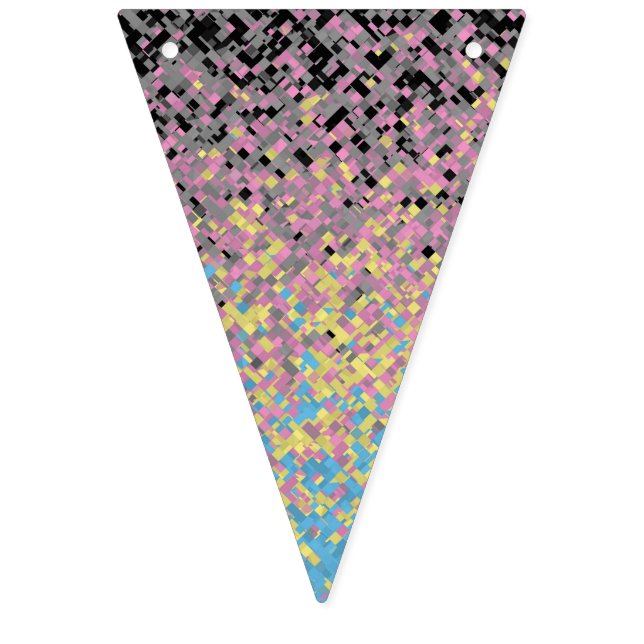 Bandera de orgullo poligénero pixelada funky tripp (Primera bandera)