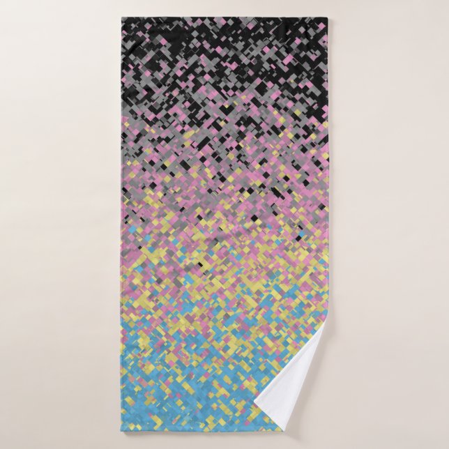 Bandera de orgullo poligénero pixelada funky tripp (Toalla de baño)