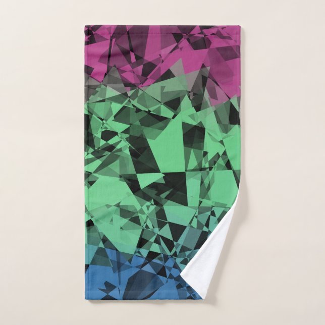 Bandera de orgullo polissexual groovy ecléctica re (Toalla de mano)