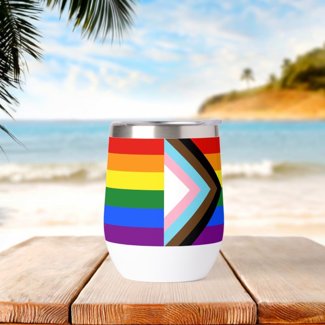 Bandera de orgullo progresista de SlipperyJoe's se (Playa)