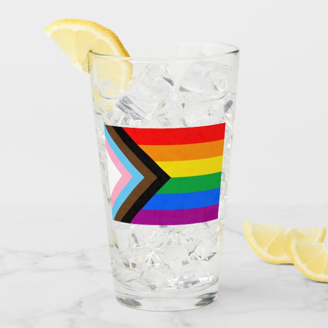Bandera de Orgullo Progresista LGBTQ+ (Anverso (hielo))