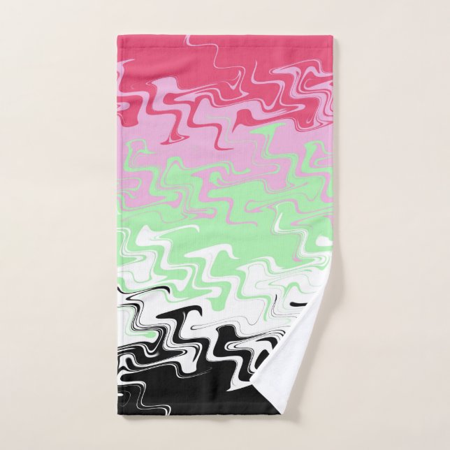 Bandera de Orgullo Recíproco Abstracta Ondulada Tr (Toalla de mano)