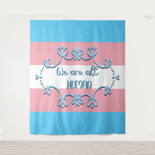 Bandera de Orgullo Transgénero Tapiz Somos Todos H