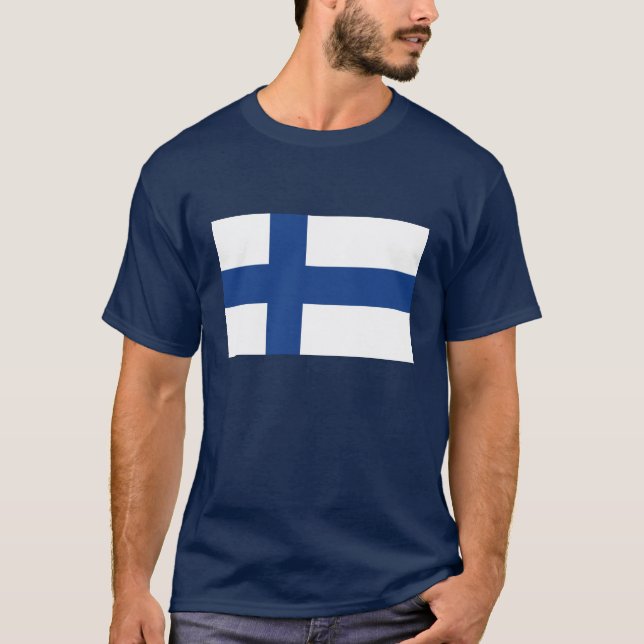 Bandera de país finlandesa de las camisetas de (Anverso)