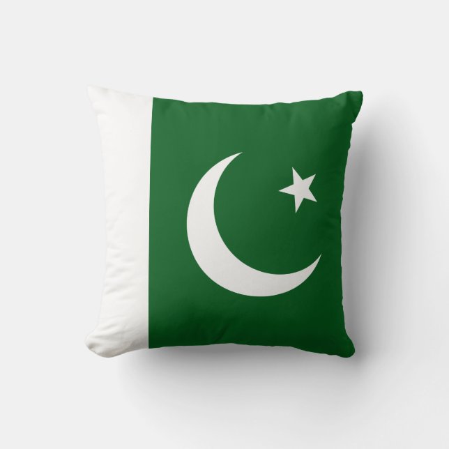 Bandera de Pakistán x almohada de bandera (Anverso)