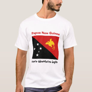 Bandera de Papúa Nueva Guinea + Mapa + Camiseta