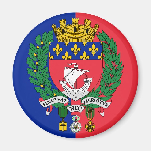 Bandera de París, imán de Francia (Frente)