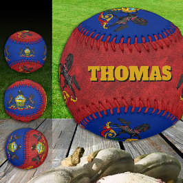 Bandera de Pennsylvania, bolas de Monograma/Béisbo