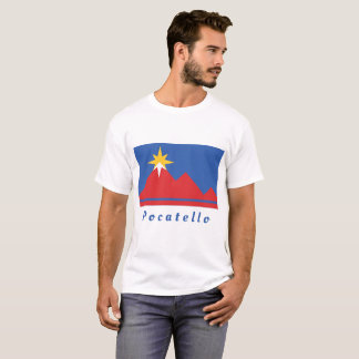 Bandera de Pocatello Idaho camiseta masculina