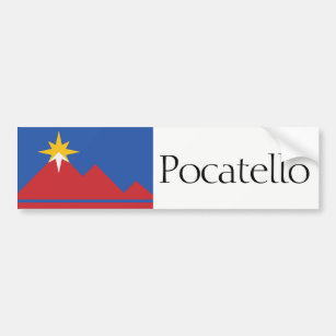 Bandera de Pocatello, pegatina para el parachoques
