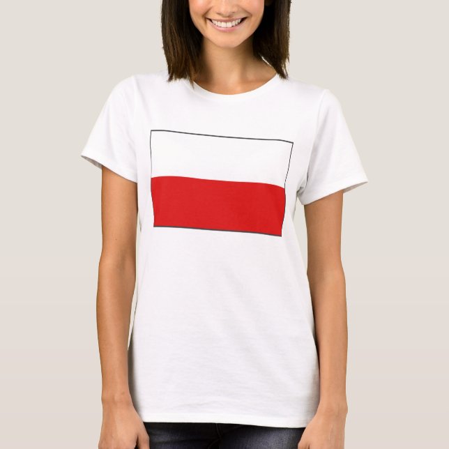 Bandera de Polonia x Mapa camiseta (Anverso)
