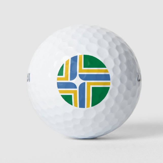 Bandera de Portland, bolas de golf de Oregon (Anverso)