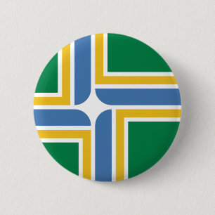 Bandera de Portland, botón Pinback de Oregon