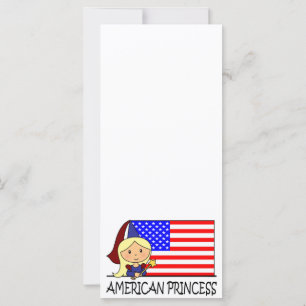 Bandera de princesa norteamericana adornada con im