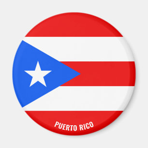 Bandera de Puerto Rico cautivadora imán patriótico