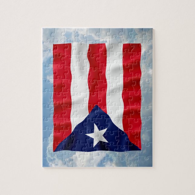 Bandera de Puerto Rico - rompecabezas (Vertical)