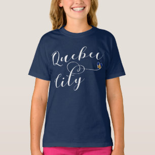 Bandera De Quebec En Camiseta De Corazón