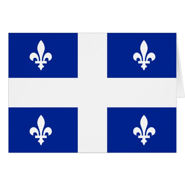 bandera de Quebec flor de lis (Anverso (Horizontal))
