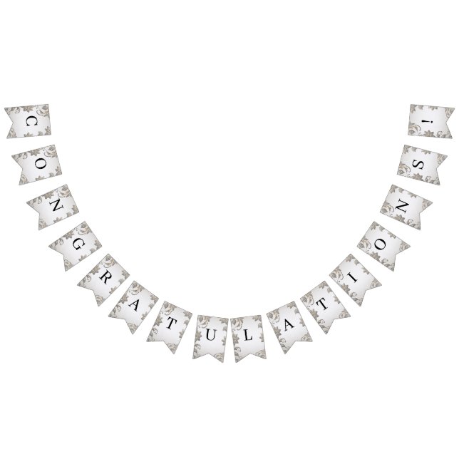 Bandera de rebanado floral de oro plateado (Todo)