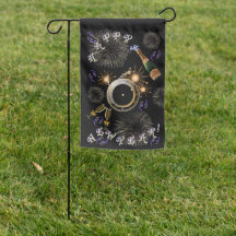 Bandera de reloj de Año Nuevo en explosión