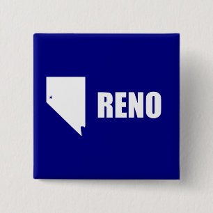 Bandera de Reno, Nevada Botón Pinback