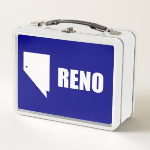 Bandera de Reno, Nevada Metalizado Lunch Box