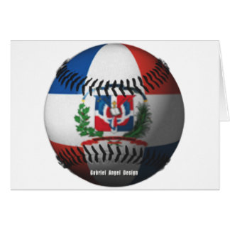 Bandera de República Dominicana cubierta de béisbo