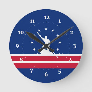 Bandera de Richmond, reloj de pared de Virginia Sq
