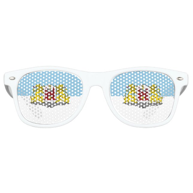 Bandera de Riga, Letonia gafas de sol retro (Anverso)