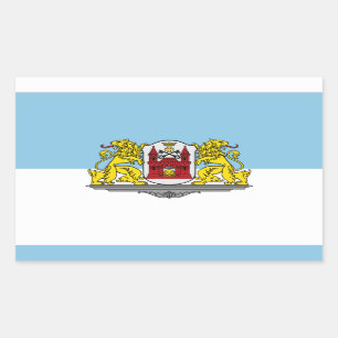 Bandera de Riga, Pegatina rectangular de Letonia