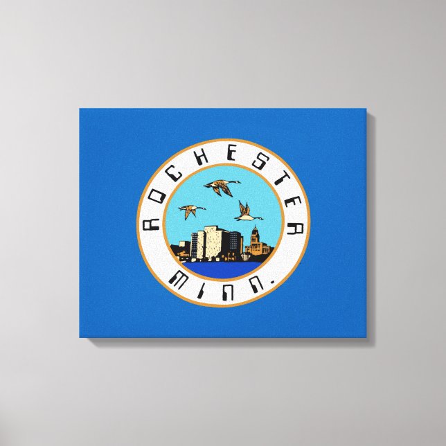 Bandera de Rochester (Minnesota) Imprimir lienzo (Anverso)